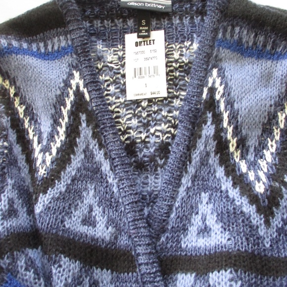 NWT - AB open front long sweater - sz S - $44.00 - Picture 3 of 3